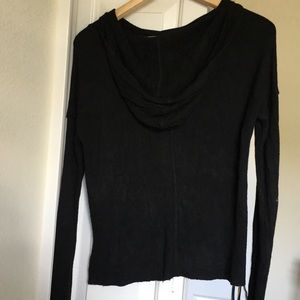 American Eagle Black Plush Hoodie